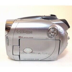 Canon DC220 Mini DVD Camcorder 35X Optical Zoom For Parts or Repair